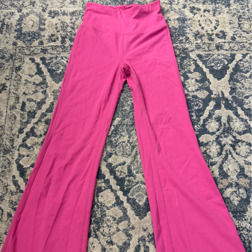 Women's Pink Flare Leggings